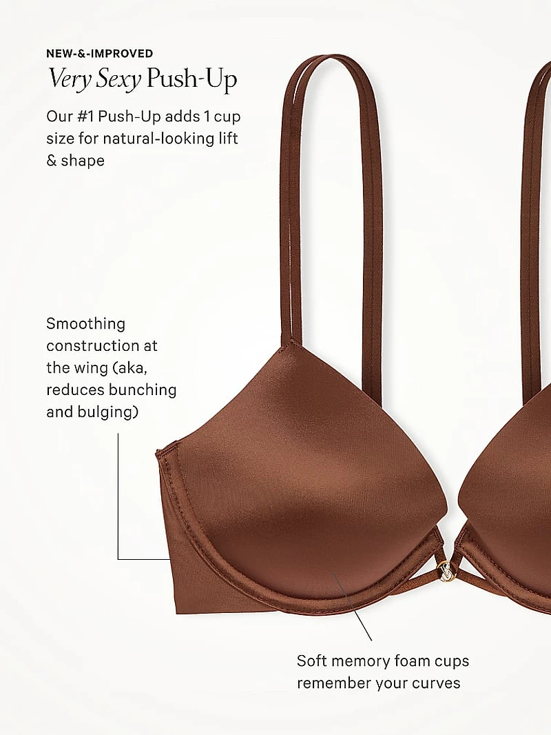 Shine Strap Smooth Push-Up Bra