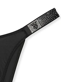 Scattered Shine Strap Crotchless Brazilian Panty