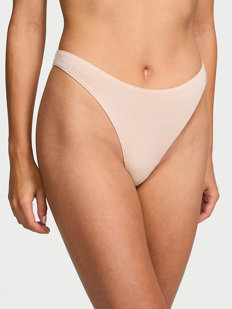 Ultra-Fine Modal High-Leg Scoop Thong Panty