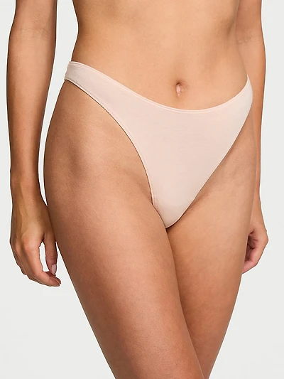 Ultra-Fine Modal High-Leg Scoop Thong Panty