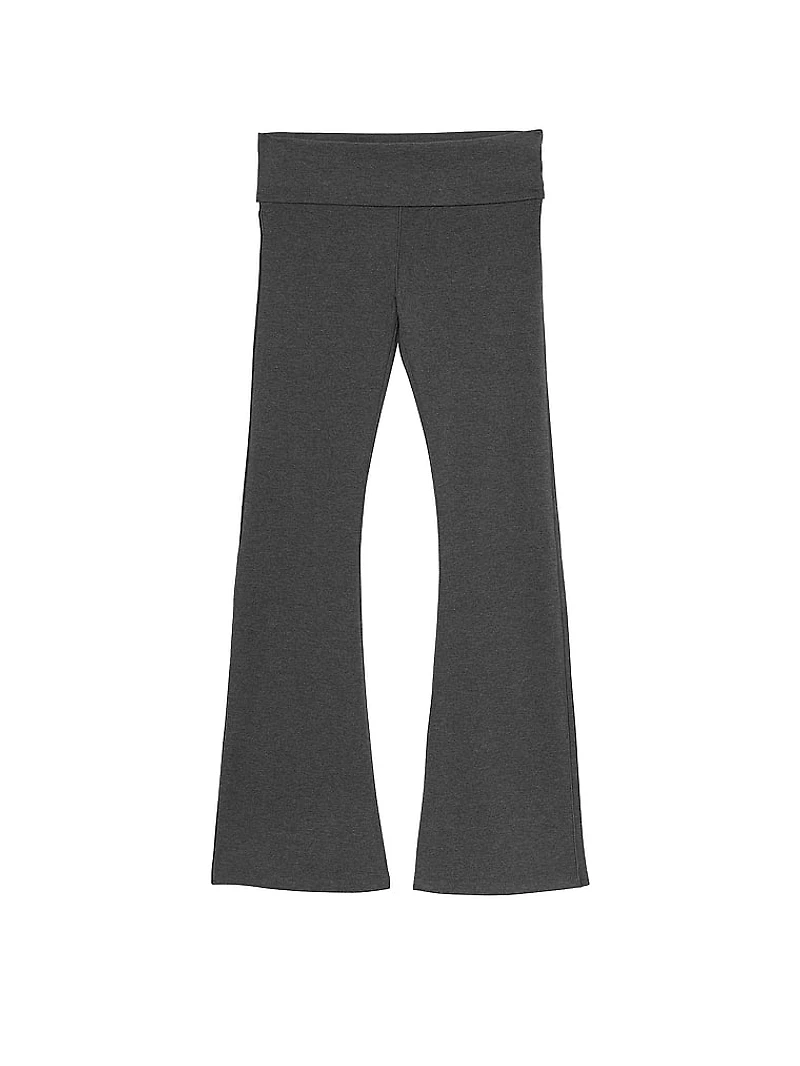 All-Day Cotton Foldover Flare Leggings