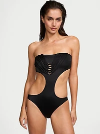 VS Archives Strappy Hardware Strapless Monokini One-Piece Swimsuit