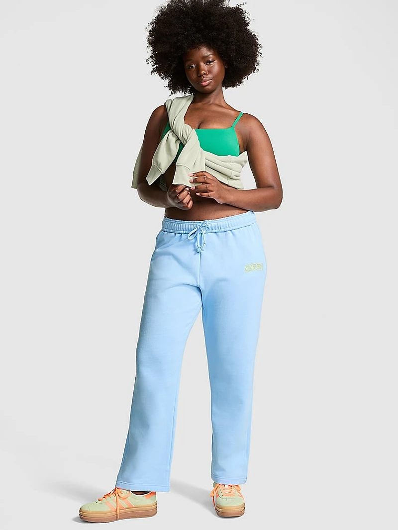 Ivy Fleece Straight-Leg Sweatpants