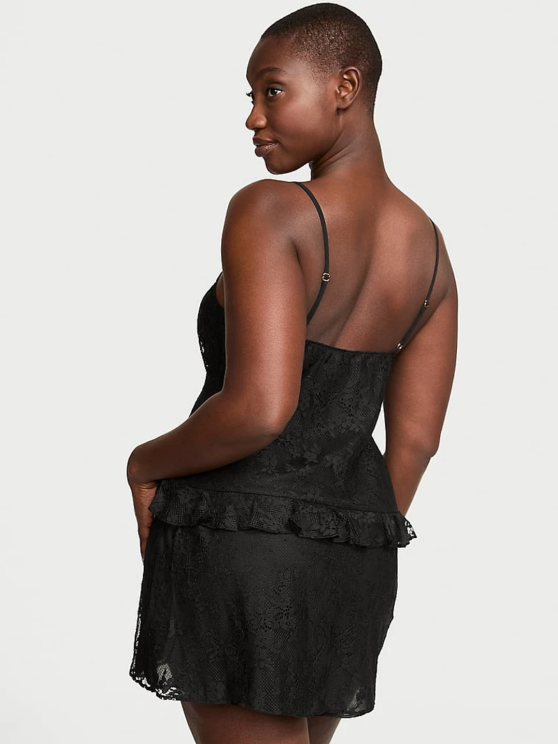 Dare to Dream Lace Flounce Mini Slip