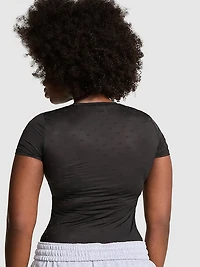 Base Leopard Mesh Short- Sleeve Tee