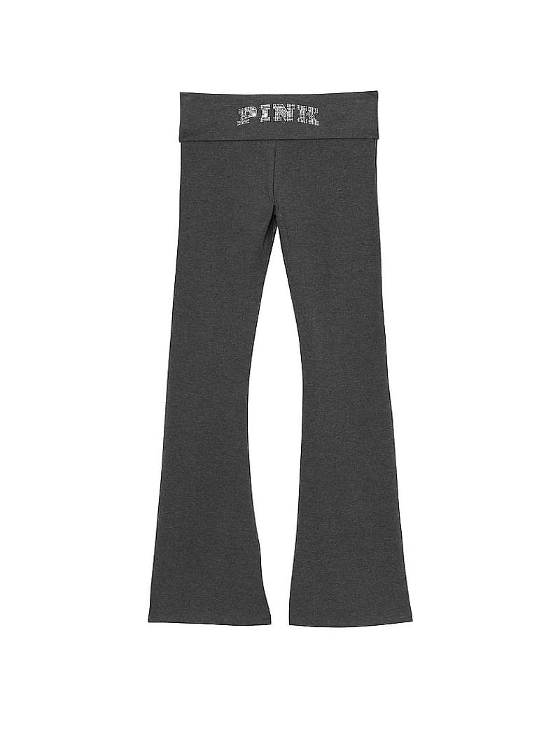 All-Day Cotton Foldover Flare Leggings