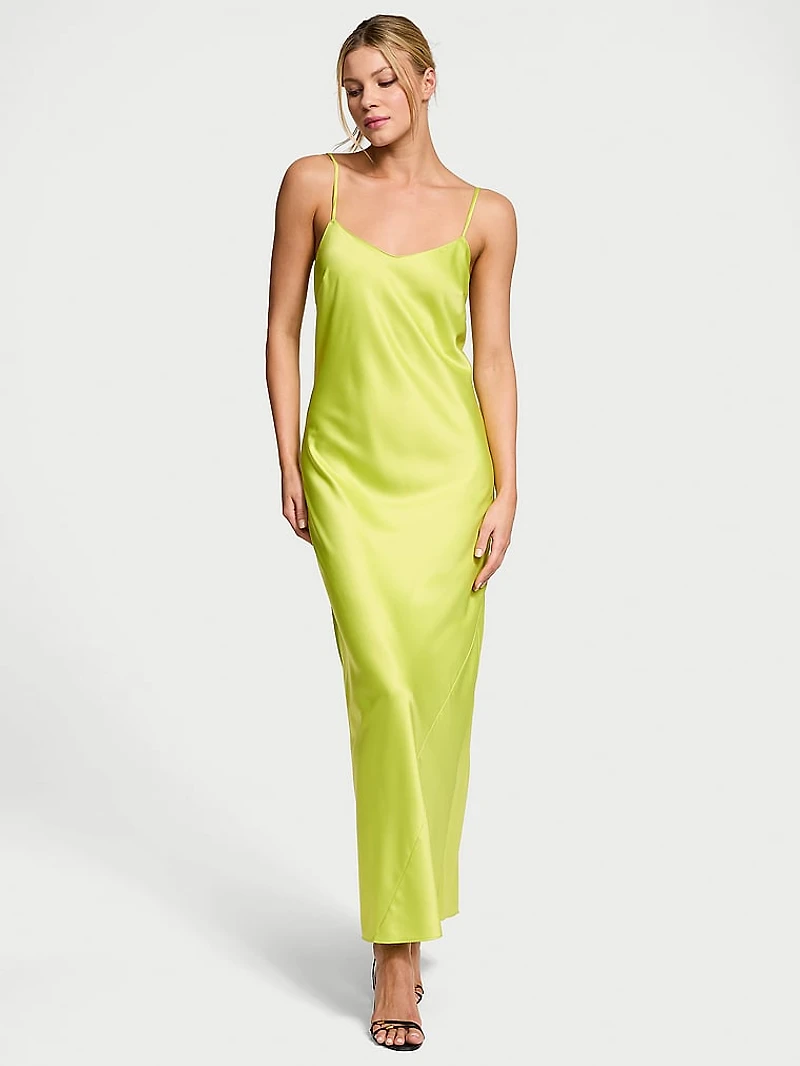 Satin Long Slip Dress