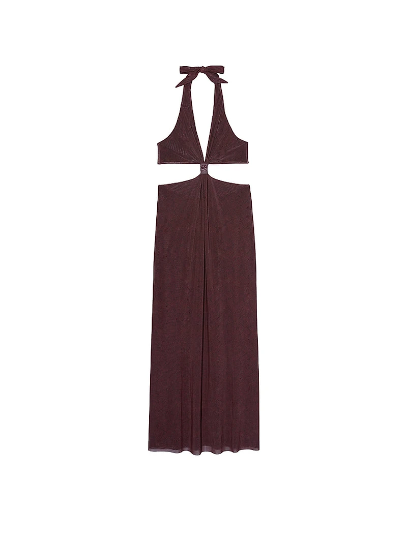 Beachwear Mesh Cut-Out Maxi Dress
