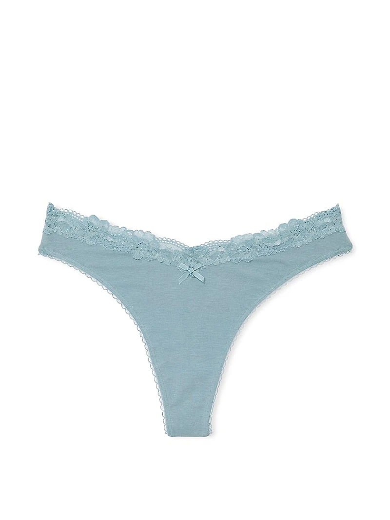 Ultra-Fine Modal High-Leg Scoop Thong Panty