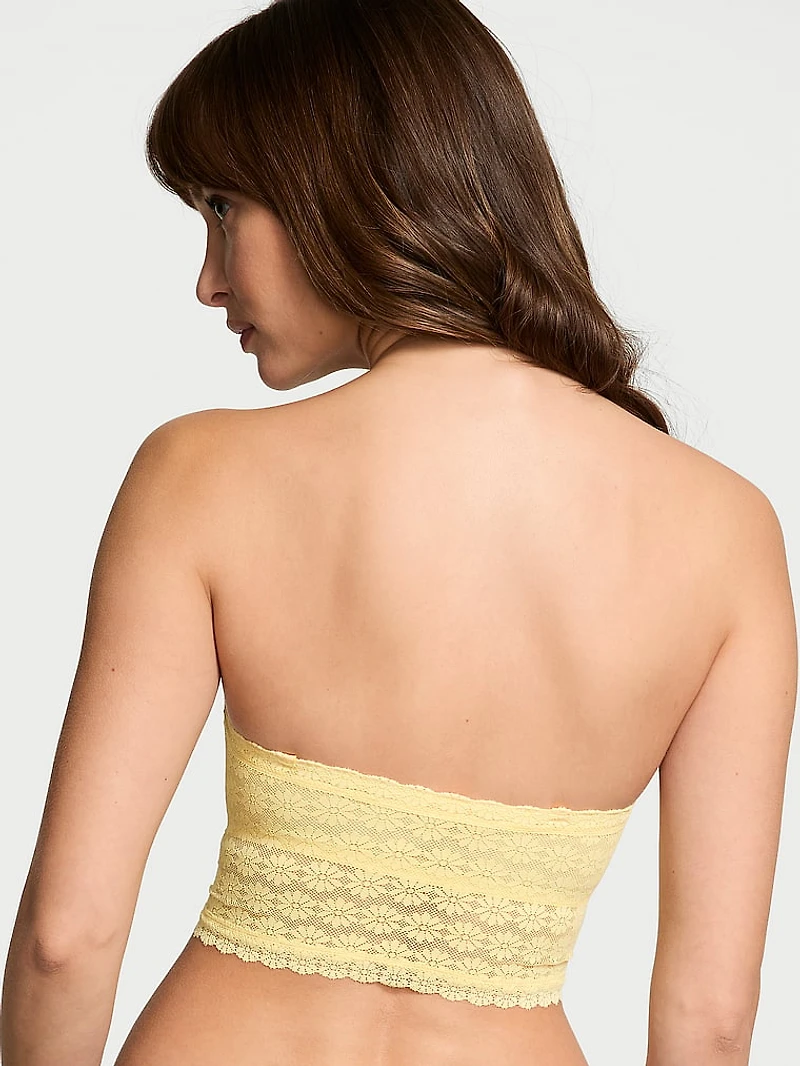 Daisy Lace Lightly Lined Bandeau Bra Top