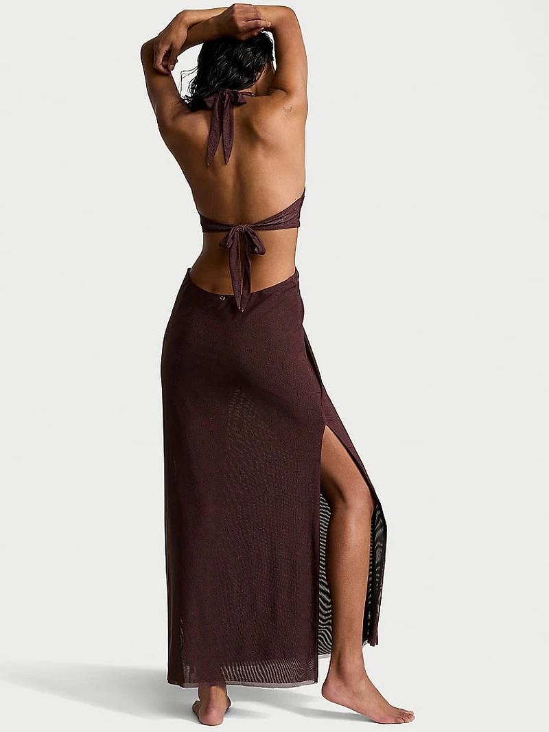 Beachwear Mesh Cut-Out Maxi Dress