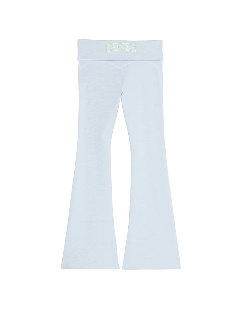 All-Day Cotton Foldover Flare Leggings