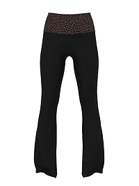 All-Day Cotton Foldover Flare Leggings