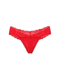 Wink Lace-Trim Thong Panty
