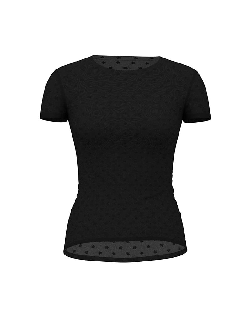 Base Leopard Mesh Short- Sleeve Tee
