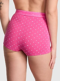 Logo Cotton High-Waist Boyshort Panty