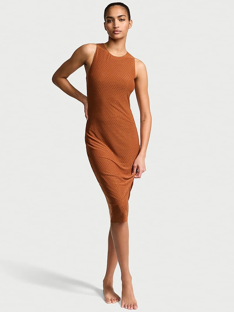 Beachwear Mesh Midi Dress