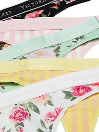 5-Pack Logo Cotton Thong Panties