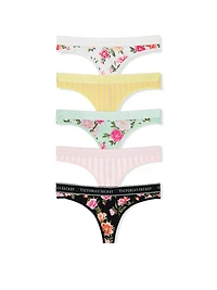 5-Pack Sheer Heritage Thong Panties