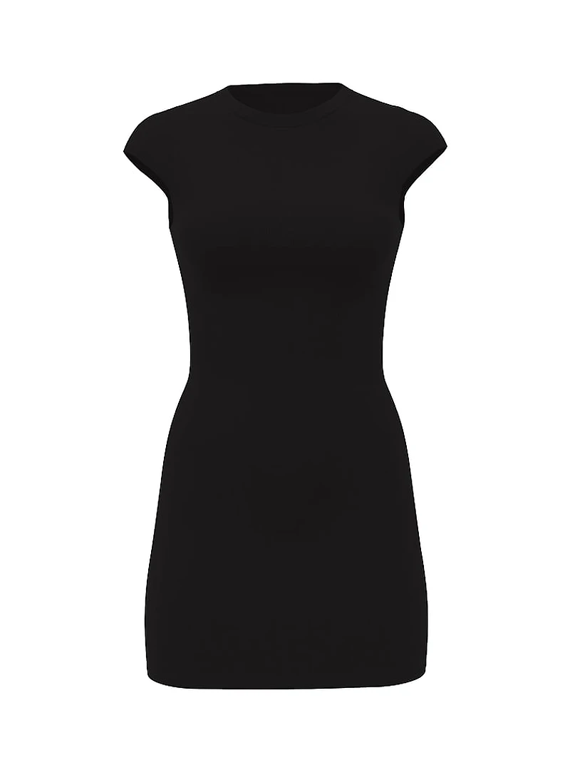 All-Day Soft Ribbed Bodycon Dress