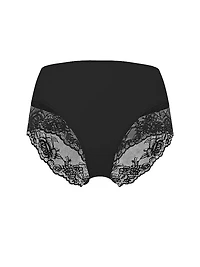 Lace-Trim High-Waist Brief Panty
