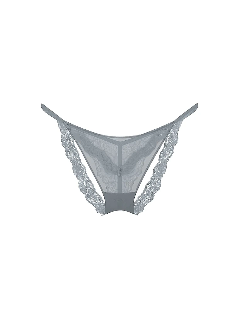 Sheer Shine Rose  String Bikini Panty