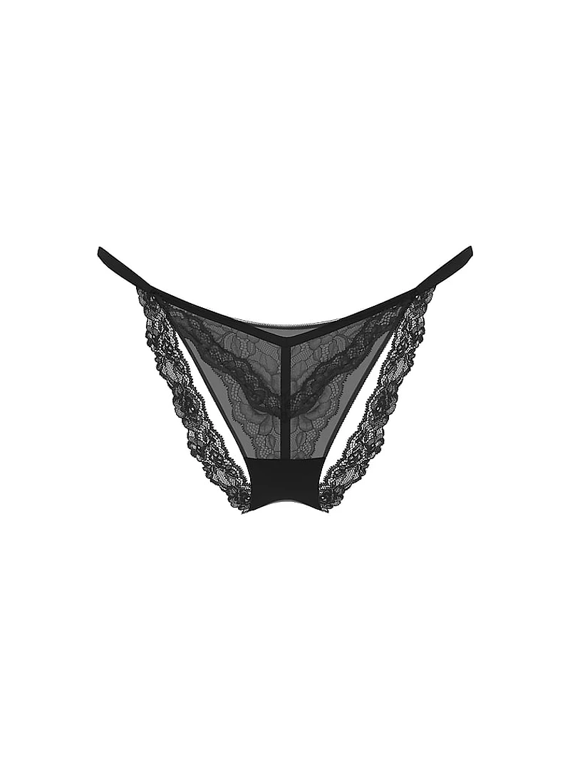 Sheer Shine Rose  String Bikini Panty