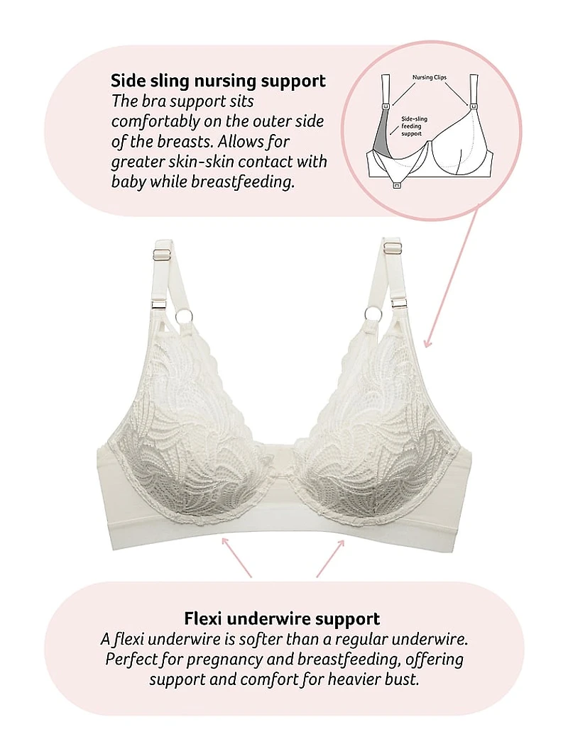Warrior Plunge Flexiwire Nursing Bra