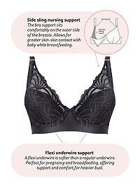 Warrior Plunge Flexiwire Nursing Bra