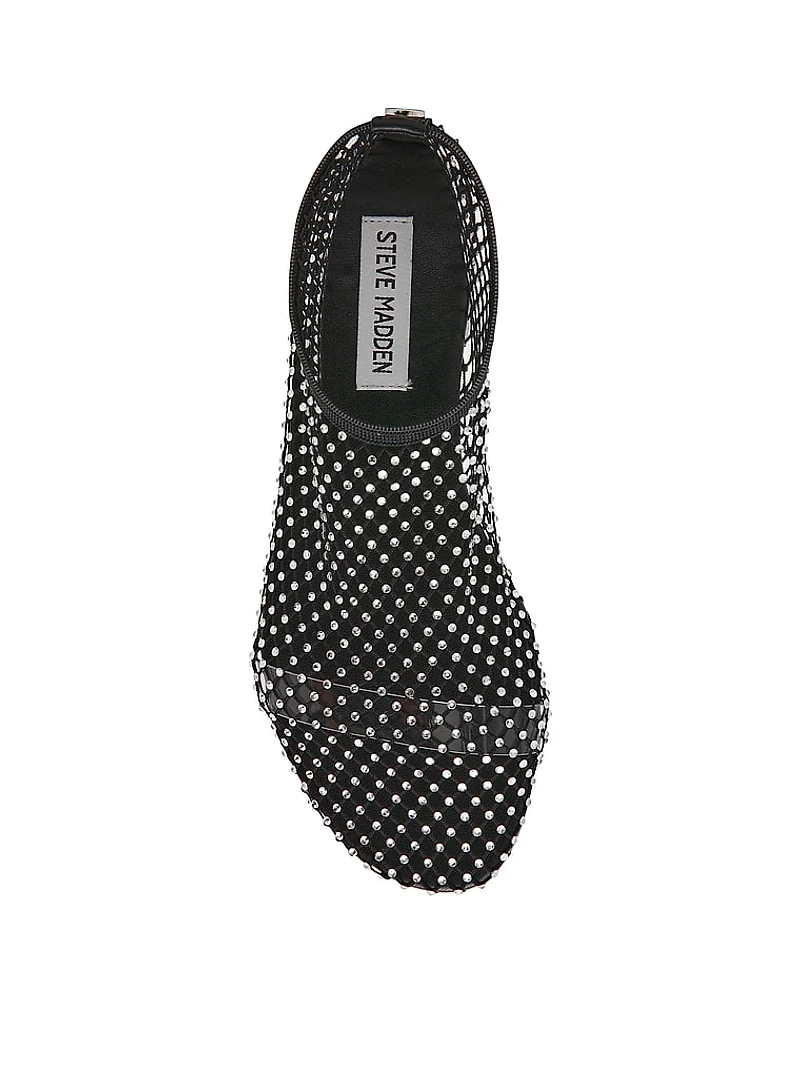Mino-R Mesh Rhinestone Flats