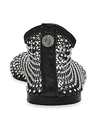 Mino-R Mesh Rhinestone Flats