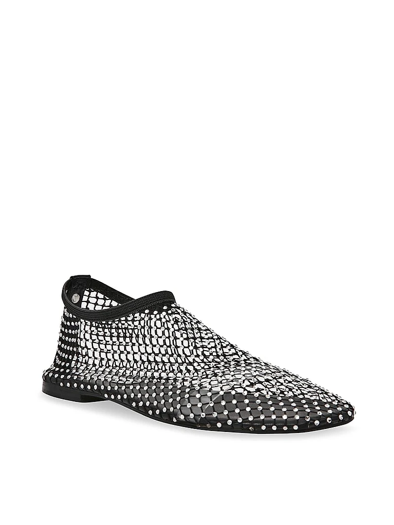 Mino-R Mesh Rhinestone Flats