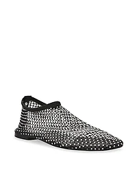 Mino-R Mesh Rhinestone Flats