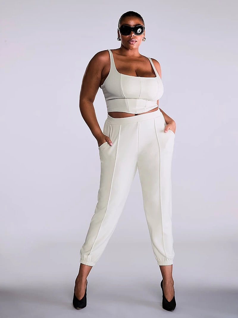 Featherweight Knit Corset Tank Top