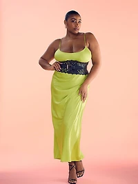 Satin Long Slip Dress