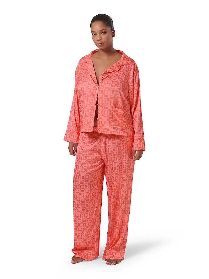 Tabitha Satin Long Pajama Set