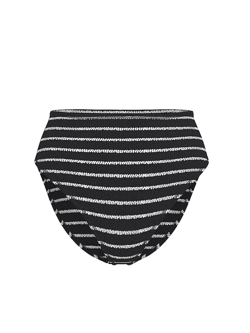 Crinkle High-Waist Full-Coverage Bikini Bottom