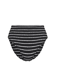 Crinkle High-Waist Full-Coverage Bikini Bottom