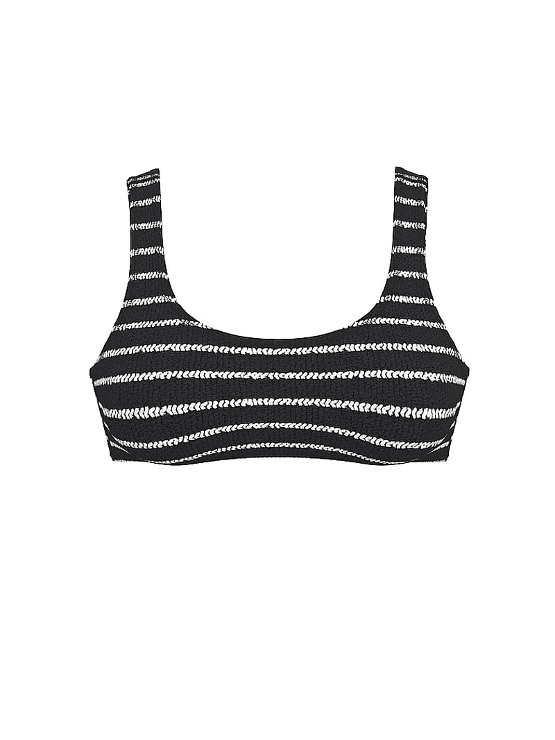 Crinkle Scoop Bralette Bikini Top