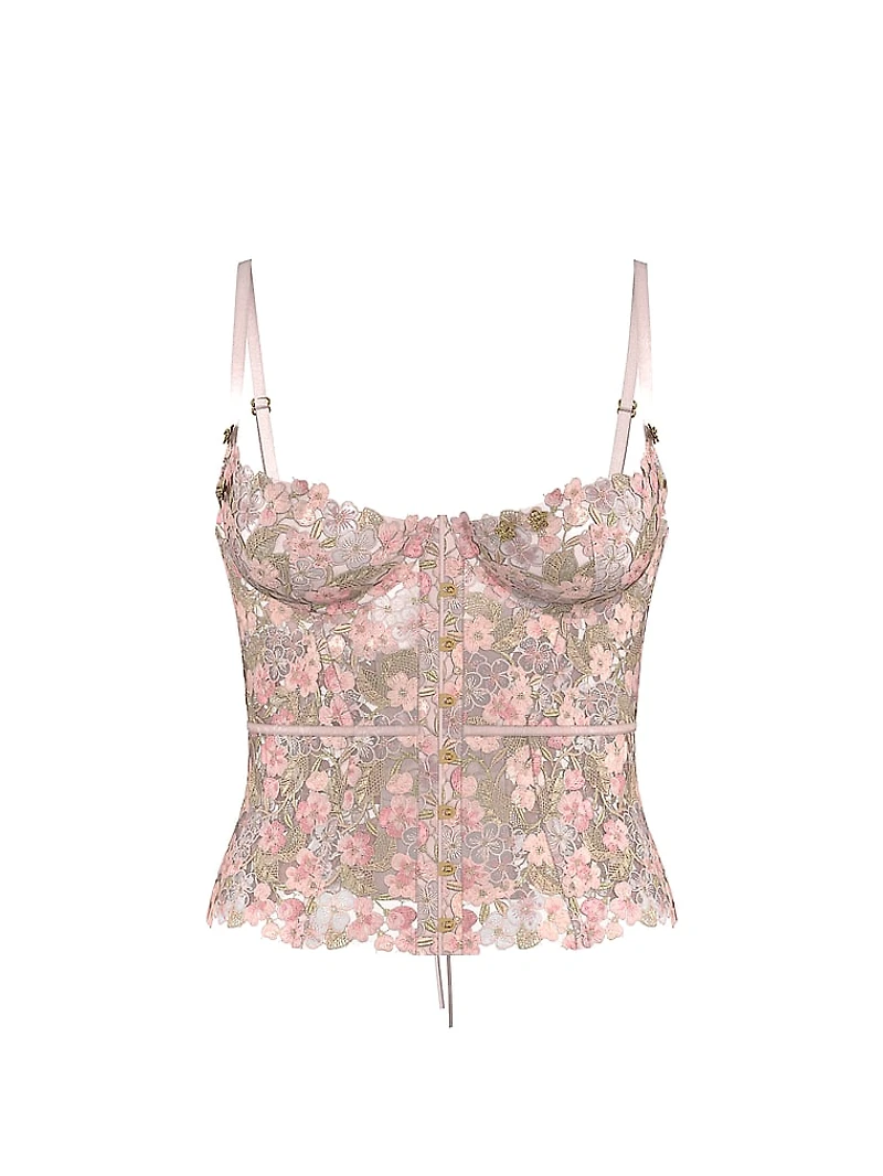 Atelier Victoria's Secret Enchanted Garden Embroidery Corset Top