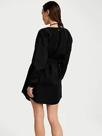 Beachwear Linen Easy Button-Up Dress