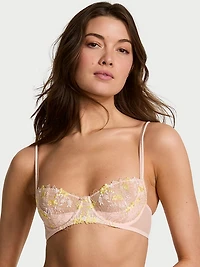 Wicked Vintage Blossom Embroidery Unlined Balconette Bra