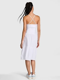 Prairie Seersucker Midi Dress