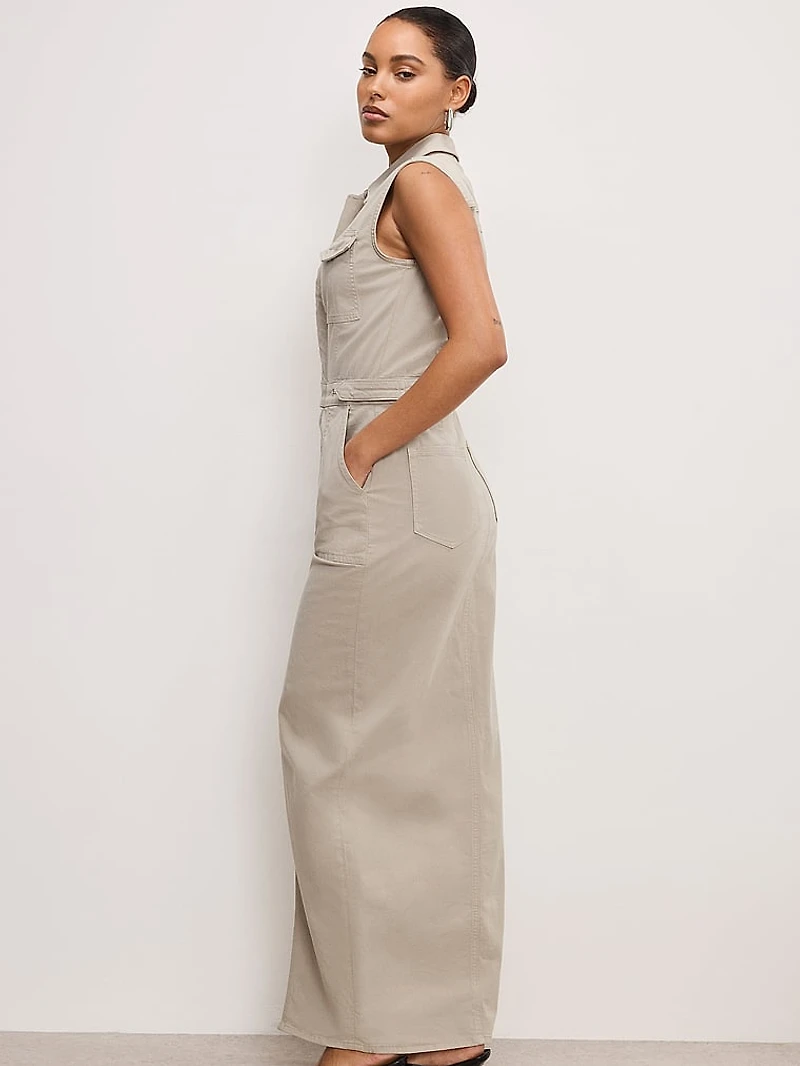 Fit For Success Twill Maxi Dress