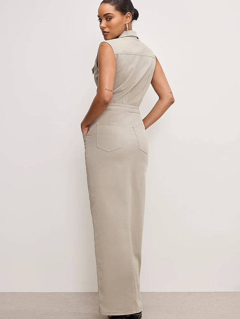 Fit For Success Twill Maxi Dress