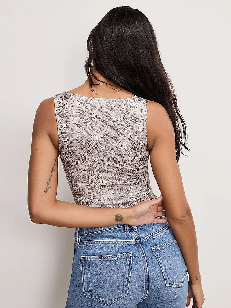 Slinky Jersey Ruched Tank Top