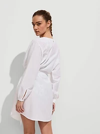 Beachwear Linen Easy Button-Up Dress