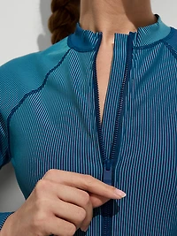 Two-Tone Rib Cropped Rashguard