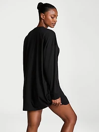 100% Cotton Long-Sleeve Pocket Sleep Tee