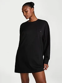 100% Cotton Long-Sleeve Pocket Sleep Tee
